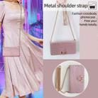 For iPhone 13 Pro Max POLA Crossbody Chain I-Shape Buckle Sequins Leather Phone Case(Rose Gold) - 3