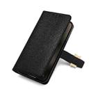For iPhone 13 Pro Max POLA Crossbody Chain I-Shape Buckle Sequins Leather Phone Case(Black) - 2