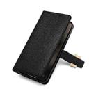 For iPhone 11 POLA Crossbody Chain I-Shape Buckle Sequins Leather Phone Case(Black) - 2