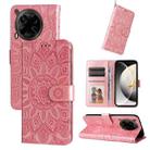 For Tecno Camon 30 4G / 5G Embossed Sunflower Leather Phone Case(Pink) - 1