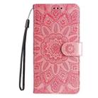 For Tecno Camon 30 Premier Embossed Sunflower Leather Phone Case(Pink) - 2