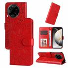 For Tecno Camon 30S / Camon 30S Pro Embossed Sunflower Leather Phone Case(Red) - 1