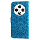 For Tecno Spark 30 4G Embossed Sunflower Leather Phone Case(Blue) - 3