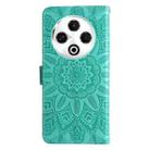 For Tecno Spark 30 4G Embossed Sunflower Leather Phone Case(Green) - 3