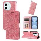 For Tecno Spark 30 5G / Pova 6 Neo 5G Embossed Sunflower Leather Phone Case(Pink) - 1