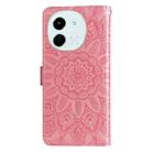 For Tecno Spark 30 5G / Pova 6 Neo 5G Embossed Sunflower Leather Phone Case(Pink) - 3