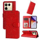 For Infinix Note 40 Pro 4G / 5G / Note 40 Pro+ Embossed Sunflower Leather Phone Case(Red) - 1