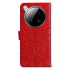 For Infinix Zero 40 4G / 5G Embossed Sunflower Leather Phone Case(Red) - 3