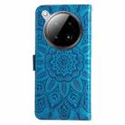 For Infinix Zero 40 4G / 5G Embossed Sunflower Leather Phone Case(Blue) - 3