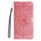For Infinix Zero 40 4G / 5G Embossed Sunflower Leather Phone Case(Pink) - 2