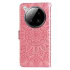 For Infinix Zero 40 4G / 5G Embossed Sunflower Leather Phone Case(Pink) - 3