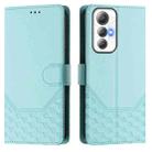For Cubot Max 5 Honeycomb Embossing RFID Leather Phone Case(Mint Green) - 2