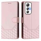 For Cubot Max 5 Honeycomb Embossing RFID Leather Phone Case(Pink) - 2