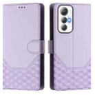 For Cubot Max 5 Honeycomb Embossing RFID Leather Phone Case(Light Purple) - 2