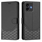 For Cubot Note 40 Honeycomb Embossing RFID Leather Phone Case(Black) - 2