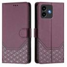 For Cubot Note 40 Honeycomb Embossing RFID Leather Phone Case(Violet) - 2