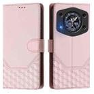 For Cubot A30 Honeycomb Embossing RFID Leather Phone Case(Pink) - 2