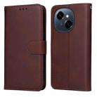 For Tecno Spark Go 1 / Pop 9 / Spark Go 2025 Classic Calf Texture Flip Leather Phone Case(Brown) - 1