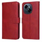 For Tecno Spark Go 1 / Pop 9 / Spark Go 2025 Classic Calf Texture Flip Leather Phone Case(Red) - 1