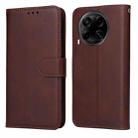 For Tecno Camon 30S / Camon 30S Pro Classic Calf Texture Flip Leather Phone Case(Brown) - 1