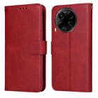 For Tecno Camon 30S / Camon 30S Pro Classic Calf Texture Flip Leather Phone Case(Red) - 1
