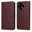 For Tecno Spark 30 Pro 4G Classic Calf Texture Flip Leather Phone Case(Brown) - 1