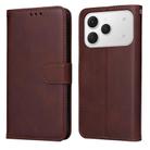 For Tecno Spark 40 4G Classic Calf Texture Flip Leather Phone Case(Brown) - 1
