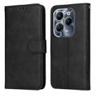 For Infinix Hot 40 / Hot 40 Pro Classic Calf Texture Flip Leather Phone Case(Black) - 1