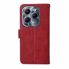 For Infinix Hot 40 / Hot 40 Pro Classic Calf Texture Flip Leather Phone Case(Red) - 3