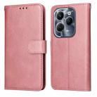 For Infinix Hot 40 / Hot 40 Pro Classic Calf Texture Flip Leather Phone Case(Rose Gold) - 1