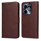 For Infinix Hot 40i Classic Calf Texture Flip Leather Phone Case(Brown) - 1