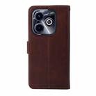 For Infinix Hot 40i Classic Calf Texture Flip Leather Phone Case(Brown) - 3