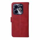 For Infinix Hot 40i Classic Calf Texture Flip Leather Phone Case(Red) - 3