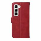 For Infinix Hot 50 4G Classic Calf Texture Flip Leather Phone Case(Red) - 3