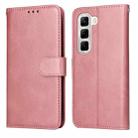 For Infinix Hot 50 4G Classic Calf Texture Flip Leather Phone Case(Rose Gold) - 1