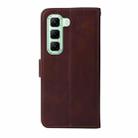 For Infinix Hot 50 5G Classic Calf Texture Flip Leather Phone Case(Brown) - 3