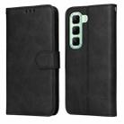 For Infinix Hot 50 5G Classic Calf Texture Flip Leather Phone Case(Black) - 1