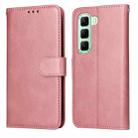 For Infinix Hot 50 5G Classic Calf Texture Flip Leather Phone Case(Rose Gold) - 1