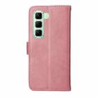 For Infinix Hot 50 5G Classic Calf Texture Flip Leather Phone Case(Rose Gold) - 3