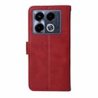 For Infinix Note 40 4G Classic Calf Texture Flip Leather Phone Case(Red) - 3