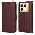 For Infinix Note 40 5G Classic Calf Texture Flip Leather Phone Case(Brown) - 1