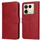 For Infinix Note 40 Pro 4G / 5G / Note 40 Pro+ Classic Calf Texture Flip Leather Phone Case(Red) - 1