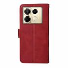 For Infinix Note 40 Pro 4G / 5G / Note 40 Pro+ Classic Calf Texture Flip Leather Phone Case(Red) - 3