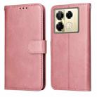 For Infinix Note 40 Pro 4G / 5G / Note 40 Pro+ Classic Calf Texture Flip Leather Phone Case(Rose Gold) - 1