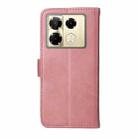 For Infinix Note 40 Pro 4G / 5G / Note 40 Pro+ Classic Calf Texture Flip Leather Phone Case(Rose Gold) - 3