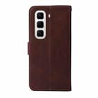 For Infinix Hot 50 Pro+ 4G Classic Calf Texture Flip Leather Phone Case(Brown) - 3