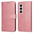 For Infinix Hot 50 Pro+ 4G Classic Calf Texture Flip Leather Phone Case(Rose Gold) - 1