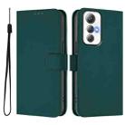 For Cubot Max 5 Skin Feel Solid Color Leather Phone Case with Lanyard(Dark Green) - 2