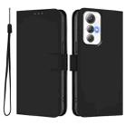 For Cubot Max 5 Skin Feel Solid Color Leather Phone Case with Lanyard(Black) - 2