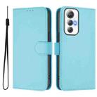 For Cubot Max 5 Skin Feel Solid Color Leather Phone Case with Lanyard(Sky Blue) - 2